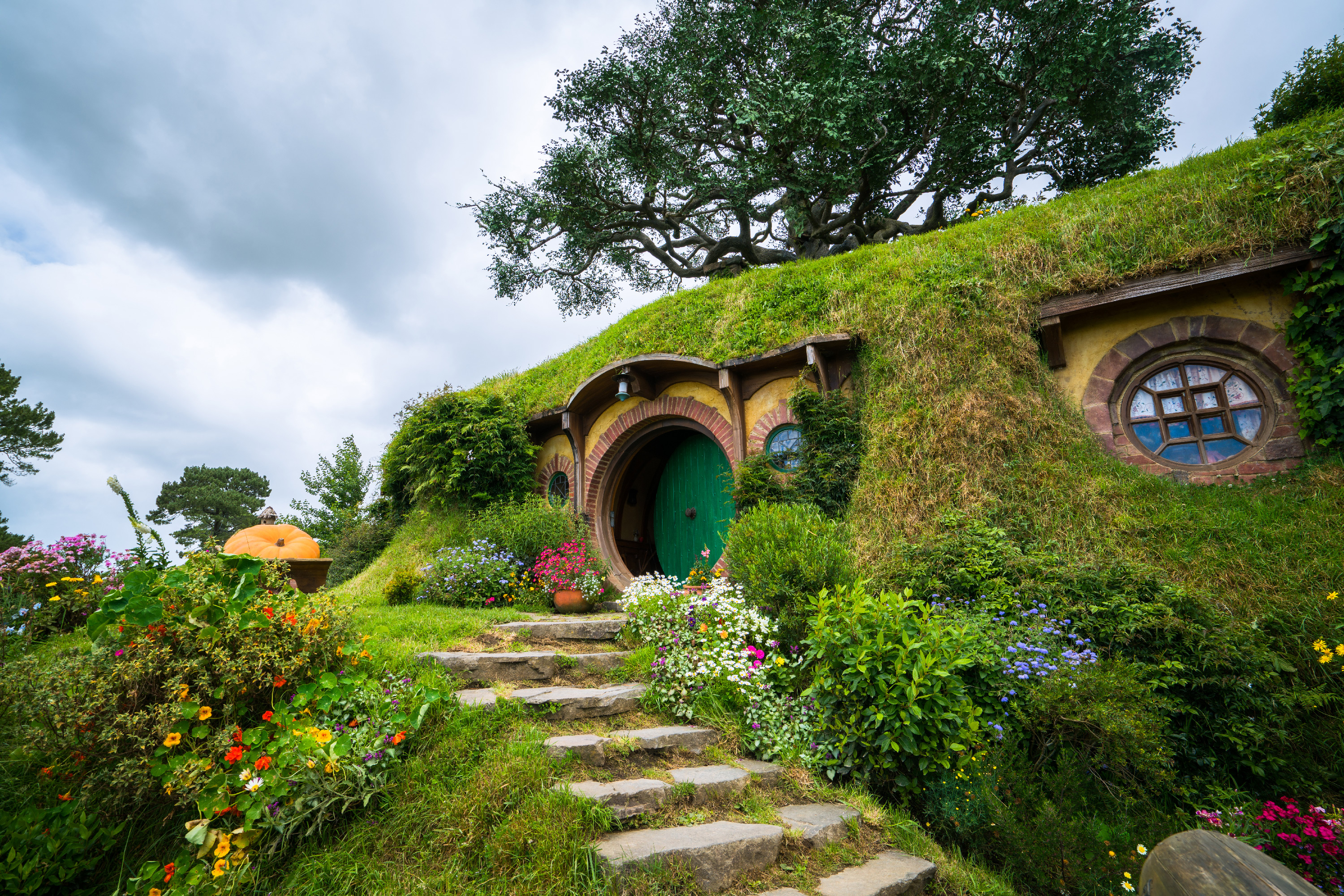 A hobbit house on a hill